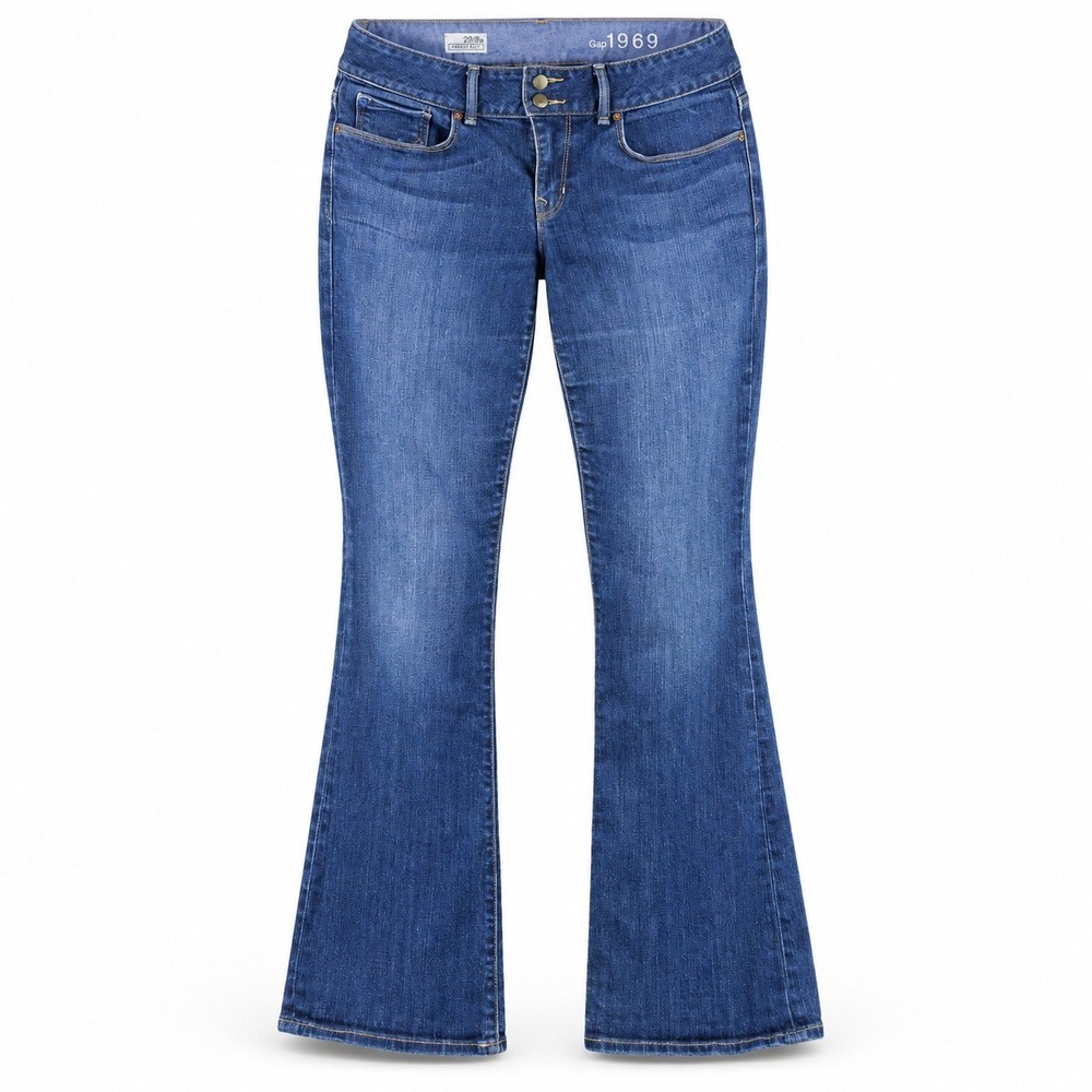 Gap 1969 Perfect Boot Jeans Womens 29 8A Ankle Dark Wash Double Button Bootcut